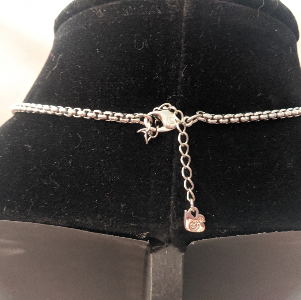 Swarovski Statement Necklace. White/Silver/Black - image 3